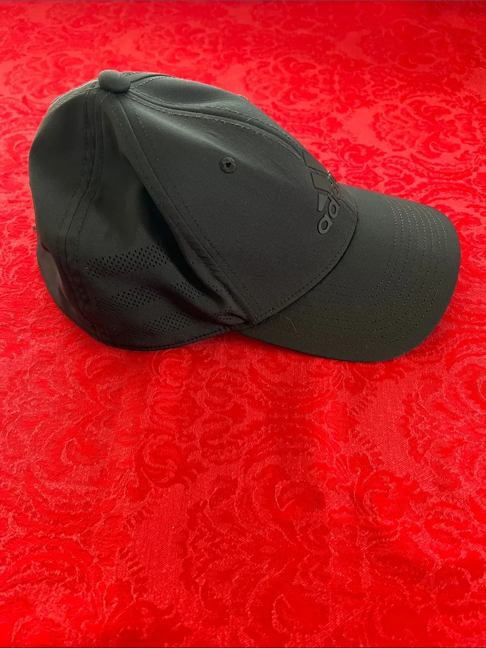 adidas Aeroready Black Performance Baseball Cap L/XL Mesh Vent Running Golf Hat